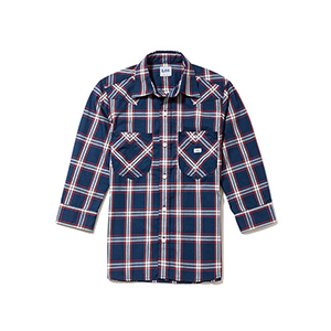 Lee WORKWEAR LCS43007 Leeレディースウエスタンチェック七分袖シャツ