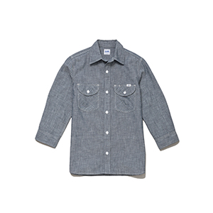 Lee WORKWEAR LCS46004 Leeメンズシャンブレー七分袖シャツ