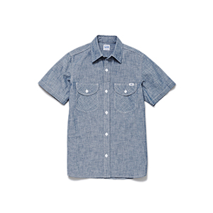 Lee WORKWEAR LCS46005 Leeメンズシャンブレー半袖シャツ