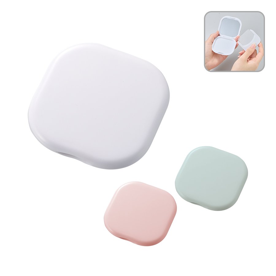 MARKLESS TM-0088 コーム付コンパクトミラー スクエア