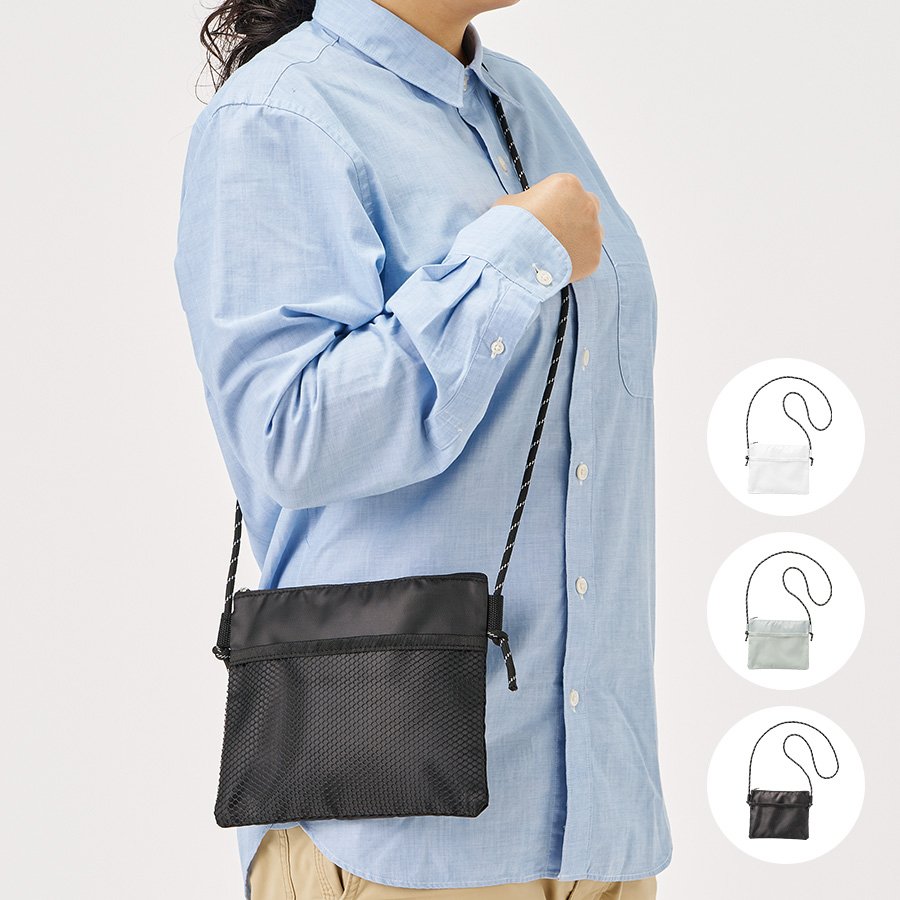 MARKLESS TR-1397 メッシュポケットサコッシュ