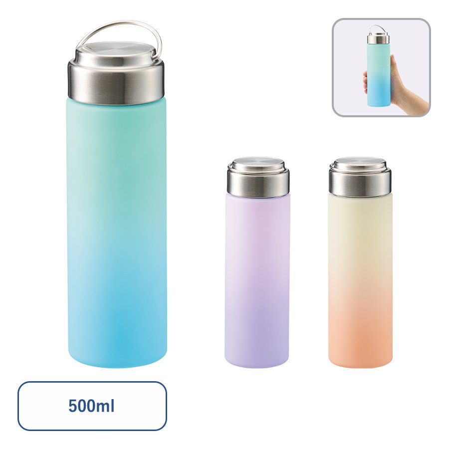 MARKLESS TS-1955 グラデーションハンドルクリアボトル500ml