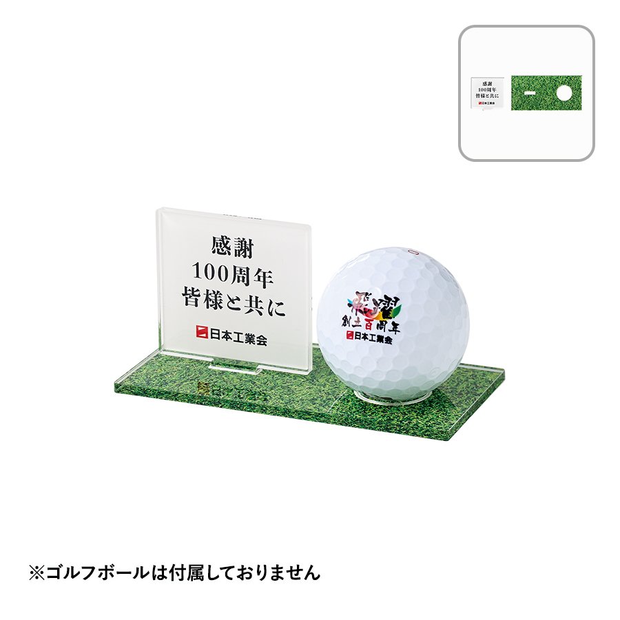 MARKLESS TZ-1127 アクリルスタンド47×47mm付ゴルフボールディスプレイ