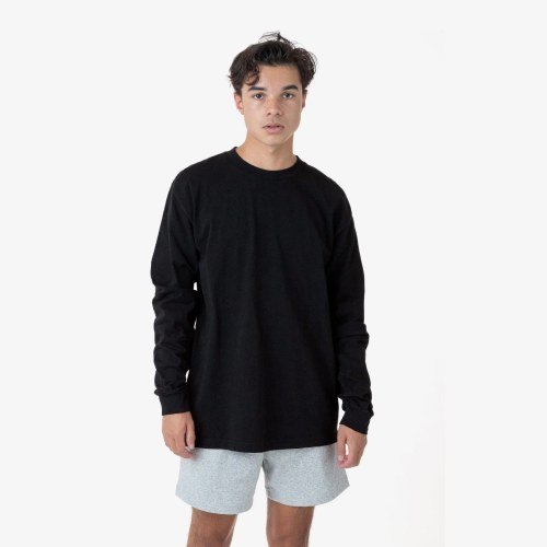 US-los angeles apparel-1807GD-L/S Grmnt Dye Crew Neck 6.5oz